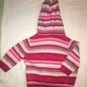 Sweet Red and Pink Striped Cardigan